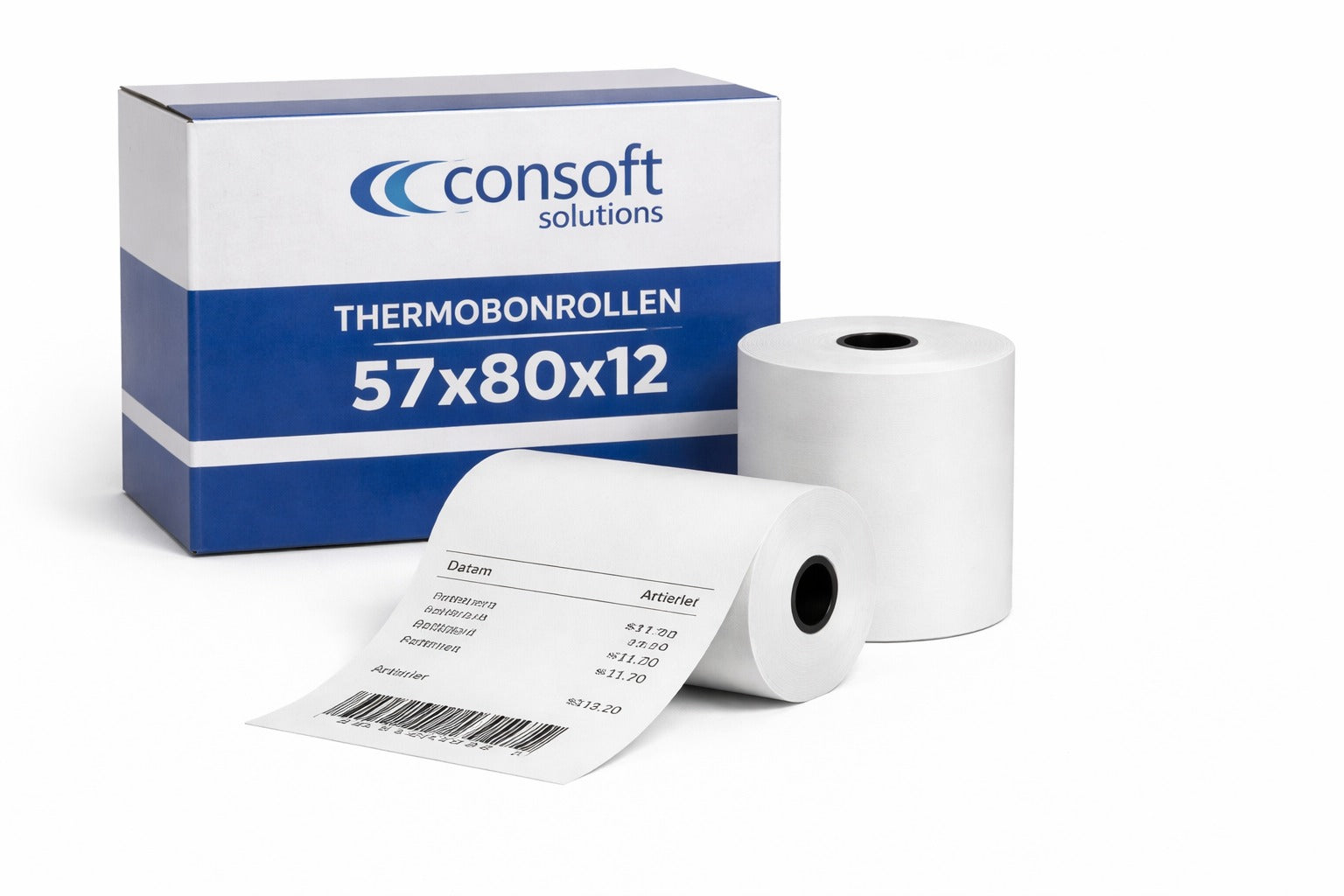 Thermobonrollen 57 × 80 × 12 für EC-Terminals und Bondrucker