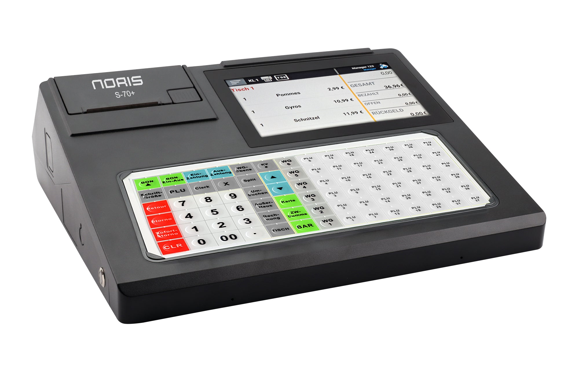 Noris S-70+  Registrierkasse – Erweiterte Funktionen